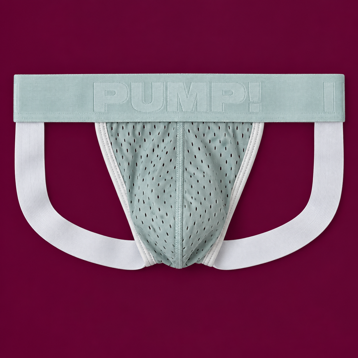 Sport Pouch Jockstrap in White / mint