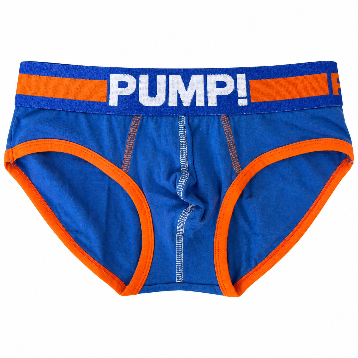 Pump Briefs in Blue / orange band