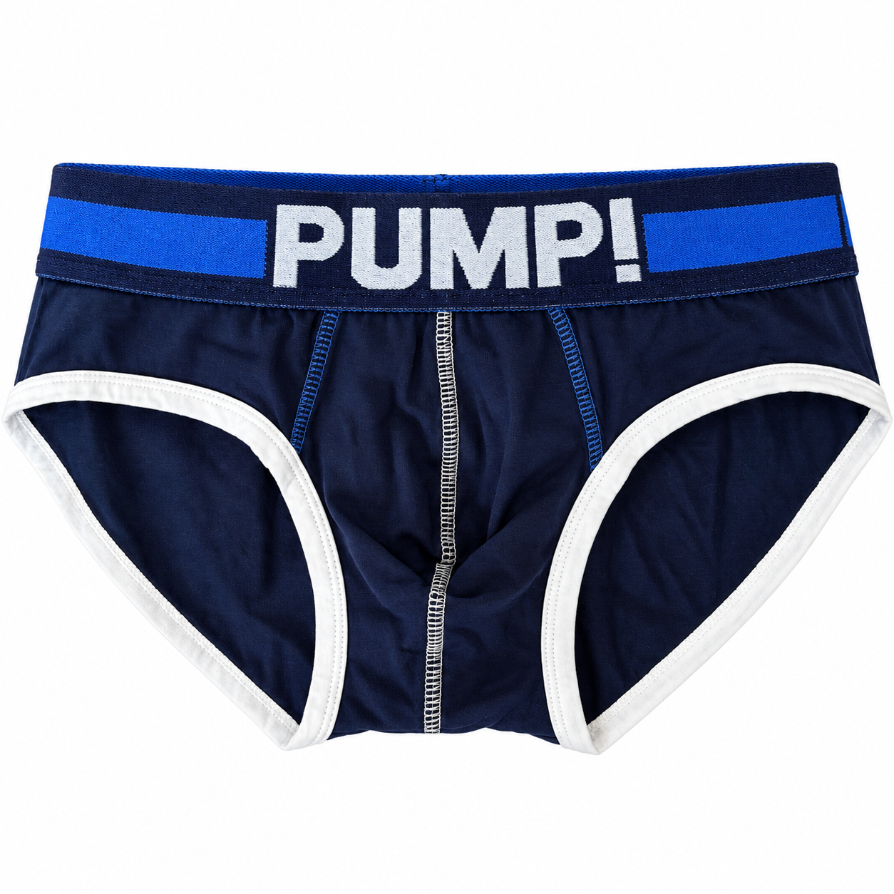 Pump Briefs in Dark Blue / white band